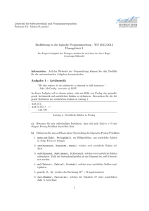 Übungsblatt 2 - Softwaretechnik und Programmiersprachen
