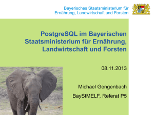PostgreSQL im Bayerischen Staatsministerium für