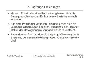 2. Lagrange-Gleichungen - Ing. Johannes Wandinger