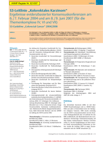 S3-Leitlinie der AWMF für Kolorektale Karzinome