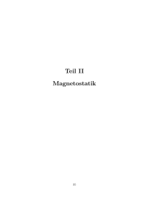 Teil II Magnetostatik