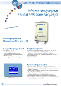 Infrarot-Analysegerät Modell MIR 9000 NH3 /H2 O