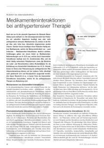 Medikamenteninteraktionen bei antihypertensiver