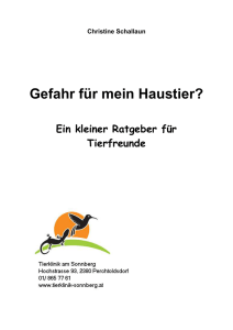 Gefahr für mein Haustier?