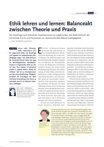 Ethik lehren und lernen: Balanceakt