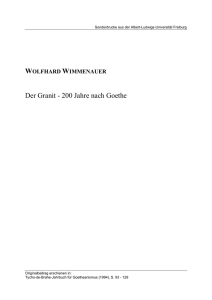 Der Granit - 200 Jahre nach Goethe
