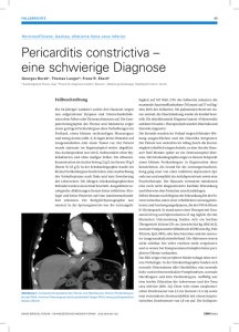 Pericarditis constrictiva – eine schwierige Diagnose