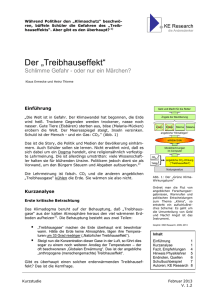 Der Treibhauseffekt: Schlimme Gefahr