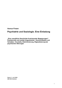 Psychiatrie und Soziologie. Eine Einladung