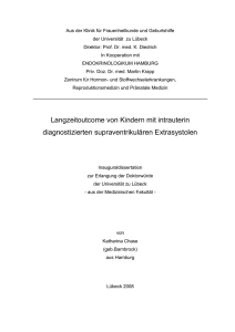 Langzeitoutcome von Kindern mit intrauterin diagnostizierten