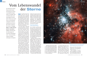 Vom Lebenswandel der Sterne - Max-Planck