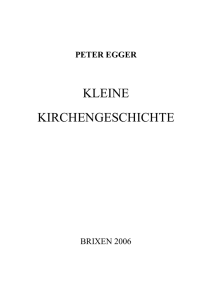 Kirchengeschichte - DDDr. Egger