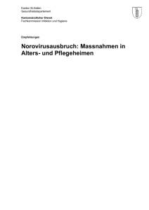 Norovirusausbruch: Massnahmen in Alters- und