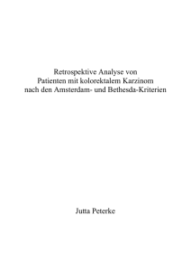 Retrospektive Analyse von Patienten mit kolorektalem Karzinom