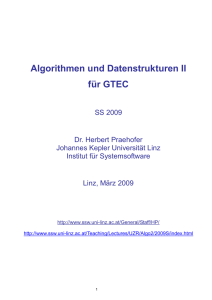 Algorithmen und Datenstrukturen II für GTEC