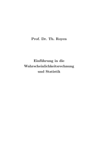Skript von Prof. Royen - der