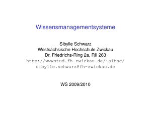 Wissensmanagementsysteme - Westsächsische Hochschule Zwickau