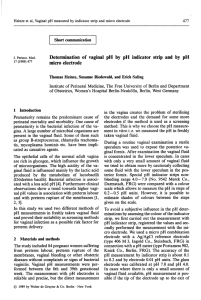 Determination of vaginal pH by pH indicator strip and by