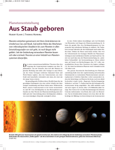 Planetenentstehung Aus Staub geboren