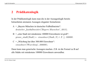 2 Prädikatenlogik