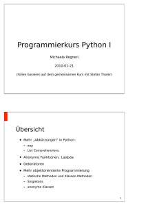 Programmierkurs Python I