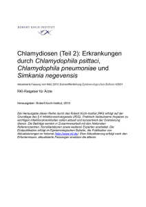 Chlamydiosen (Teil 2): Erkrankungen durch Chlamydophila psittaci