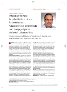 Interdisziplinäre Rehabilitation eines Patienten mit Amelogenesis