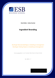 Ingredient Branding - ESB Business School