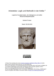 Der Syllogismus: Aristoteles - Logik und