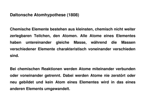 Daltonsche Atomhypothese (1808)