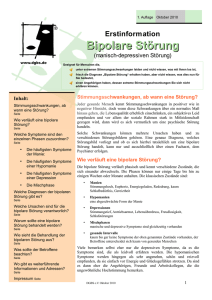 Erstinformation Bipolare Störung