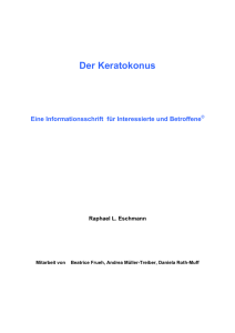 Der Keratokonus – Eine Informationsschrift für Interessierte und
