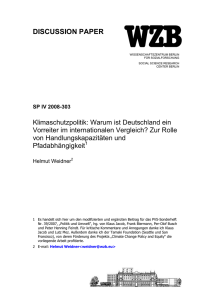 Klimaschutzpolitik - Wissenschaftszentrum Berlin für Sozialforschung