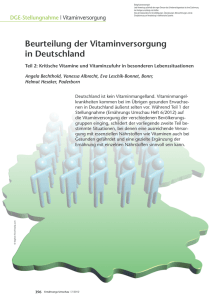 Beurteilung der Vitaminversorgung in Deutschland