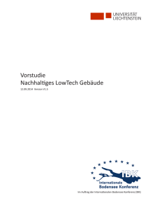 Vorstudie Nachhaltiges LowTech Gebäude