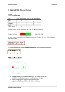 1. Magnetfeld, Magnetismus - black
