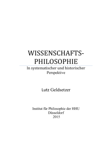 Wissenschaftsphilosophie - Philosophische Fakultät