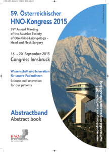 Kongress Abstracts 2015 - HNO