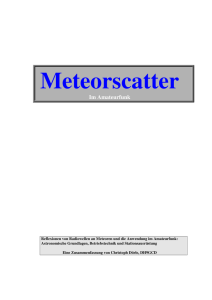 Meteorscatter Im Amateurfunk