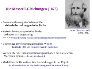 Die Maxwell-Gleichungen (1873)