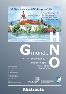 kongress abstracts 2014 - HNO