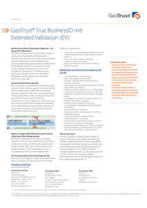 GeoTrust True BusinessID mit Extended Validation (EV)