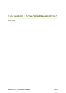 SQL Cockpit - Anwenderdokumentation