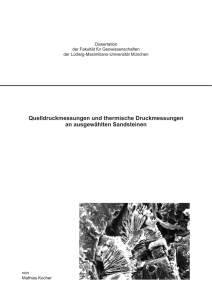 Quelldruckmessungen und thermische Druckmessungen an