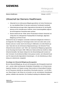 Hintergrundinformation: Ultraschall bei Siemens Healthineers