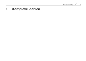 1 Komplexe Zahlen