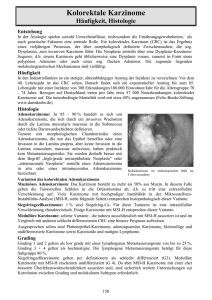 Kolorektale Karzinome - Klinik für Hämatologie und Onkologie