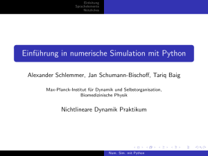 Einführung in numerische Simulation mit Python