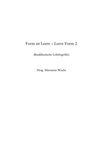 Form ist Leere – Leere Form 2 - Buddhistischer Studienverlag