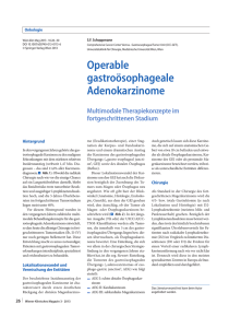 Operable gastroösophageale Adenokarzinome
